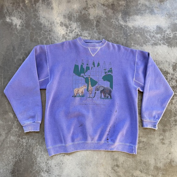 American Eagle Outfitters Other - Vintage American Eagle Outfitters Sweatshirt Mens Large Purple Wildlife 90s USA
